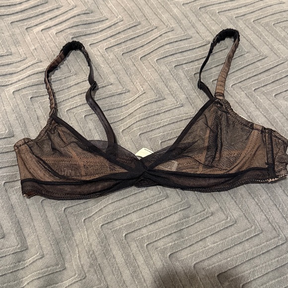 Free People Other - Intimately by Free People Black Unlined Sheer Mesh Underwire Bra